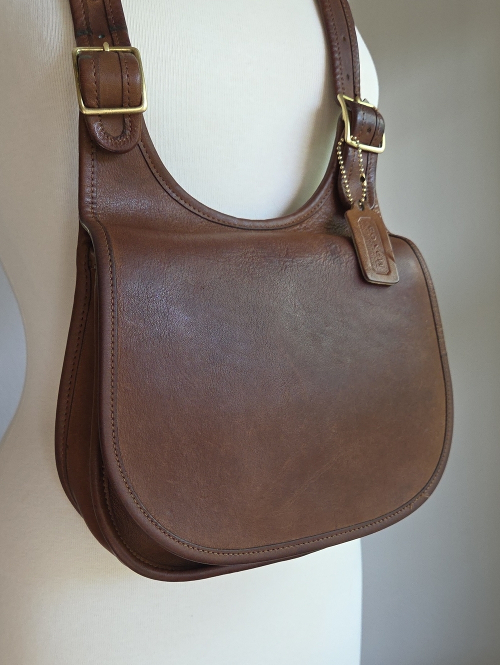 COACH Vintage NYC Tabac Small Saddle Leather Bag